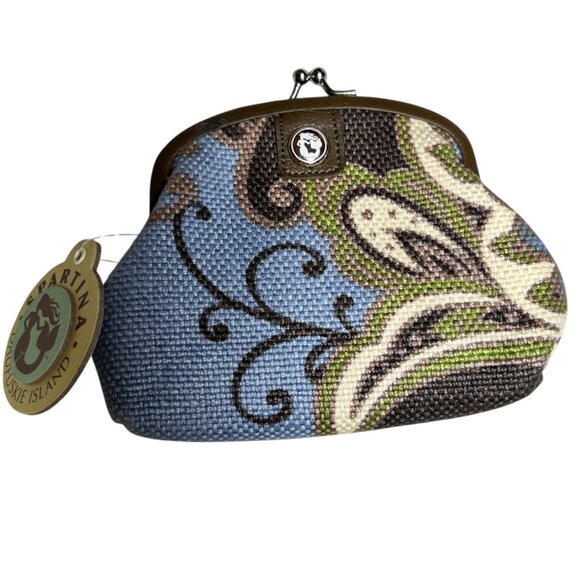 Spartina 449 Linen Coin Purse Pouch Flaw - Picture 1 of 5